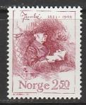 Норвегия 1983 год. 150 лет со дня рождения писателя Юнаса Ли, 1 марка 