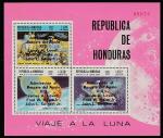 Гондурас 1970 год. Удачная вынужденная посадка "Аполлона-13", блок (надпечатка)