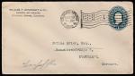 Конверт США от брокерской конторы, прошёл почту в 1898 году, Колорадо - Штутгарт, марка 1 цент 