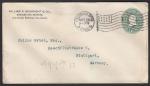 Конверт прошел почту США 1899 год. От брокерской фирмы, Колорадо - Штутгарт 