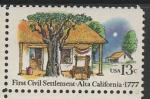 США 1977 год. 200 лет первому поселению в Калифорнии, 1 марка 