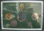 Годовой набор монет Норвегии, 1987 год
