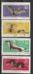 ГДР 1962 год, Фауна, 4 гашёные марки