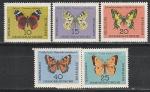 ГДР 1964 год, Бабочки, 5 марок