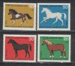 Лошади, ФРГ 1969 г, 4 марки