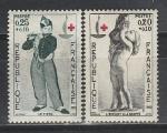 Франция 1963 год. Красный Крест. Дети. 2 марки.