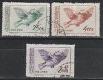 Голубь, Китай 1953, 3 гаш.марки