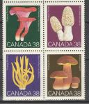 Грибы, Канада 1989 год, квартблок 1-й вариант