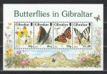 Бабочки, Гибралтар 1997 г, блок