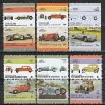 Гренадины и Сент-Винсент (Юнион) 1986, Автомобили, 6 пар марок Гренадины и Сент-Винсент (Юнион) 1986, Автомобили, 6 пар марок