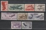 СССР 1946 год, Самолеты, 9 гашёных марок
