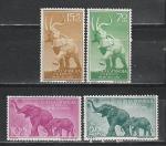 Слоны, Испанская Гвинея 1957, 4 марки