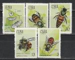 Насекомые, Пчелы, Куба 1971 год, 5 марок