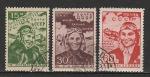 СССР 1939 год, Перелет Москва - Дальний Восток, 3 гашёные марки 