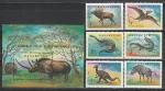 Казахстан 1994 г, Динозавры, Вымершая Фауна, 6 марок и  блок.