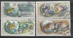 СССР 1976 год, 15 лет Первому Полету в Космос, 4 гашёные марки