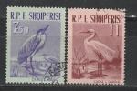 Птицы, Цапли, Албания 1961 год, 2 гашеные марки
