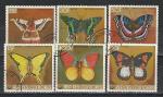 Бабочки, Коморы 1978 год, 6 гашёных марок