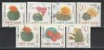 Кактусы, Вьетнам 1985 год, Цветы. 7 гашёных марок