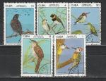 Птицы, Куба 1977 год, 5 гашёных марок