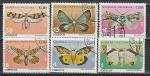 Бабочки, Куба 1979 год, 6 гашёных марок