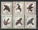Хищные Птицы, ГДР 1965 год, 6 гашёных марок
