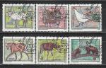 ГДР 1980 год, Фауна, 6 гашёных марок