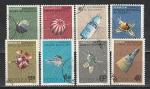 Космос, Спутники, Польша 1966 г, 8 гашёных марок