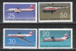ГДР 1969, Авиация. Самолеты и вертолёты, 4 марки.