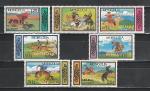 Монголия 1987 год. Состязания на лошадях. 7 марок.