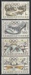 Олимпиада в Гренобле, ЧССР 1968, 4 марки. наклейки