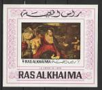 Живопись, Тициан, Рас-эль Хайма 1970 г, блок без зубцов