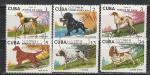  Охотничьи Собаки, Куба 1976 год, 6 гашёных марок