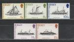 Остров Джерси 1978 год. 200 лет государственных почтовых перевозок по воде между Англией и Джерси. Почтовые корабли. 5 марок (н)
