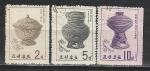 Кувшины, КНДР 1966 год, 3 гашёные марки