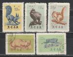 Фауна, КНДР 1962 год, 4 гашёных марок