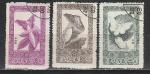 Мотыльки, КНДР 1965, 3 гаш. марки