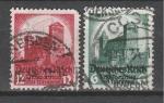 Рейх 1934 год. Замок. Нюрнберг. НСДАП. 2 гашёные марки
