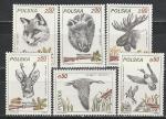 Охотничья Фауна, Польша 1981 год, 6 марок (