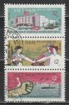Конференция по Солидарности, Вьетнам 1964 г, 3 гашёные марки. сцепка