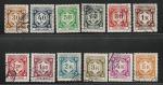 Рейх Богемия 1941 г, Доплатные Марки, 12 гашёных марок.
