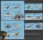 Гибралтар 1999 г, Птицы Самолеты, 6 марок (разорваны) и 2 блока