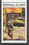Маршалловы Острова 1995 год, История 2-й Мировой войны, Американские Танки 1945 г., 1 марка. (н89)
