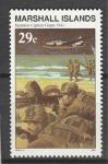 Маршалловы Острова 1991 год, История 2-й Мировой войны, Японские войска на Гуаме 1941 г., 1 марка. (н27)