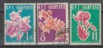 Цветы, Албания 1961, 3 гашеные марки