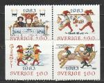 Швеция 1983, Новый Год, Рождество, 2 пары марок Швеция 1983, Новый Год, Рождество, 2 пары марок