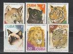 Куба 1977, Кошки в Зоопарке, 6 марок.