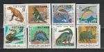 Доисторические животные. Динозавры, Вьетнам 1979 год. 8 гашёных марок без зубцов.