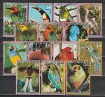 Птицы Америки и Австралии, Экваториальная Гвинея 1974 год. 14 гашёных марок