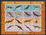 Рептилии, Лагосухус, Руанда 2001, малый лист.  оран
